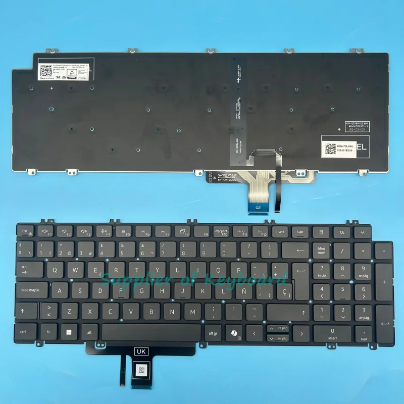 NEW Latin Spanish Keyboard For DELL Latitude 5520 5521 5530 5531 Precision 3560 3561 3570 3571 Laptop Backlit