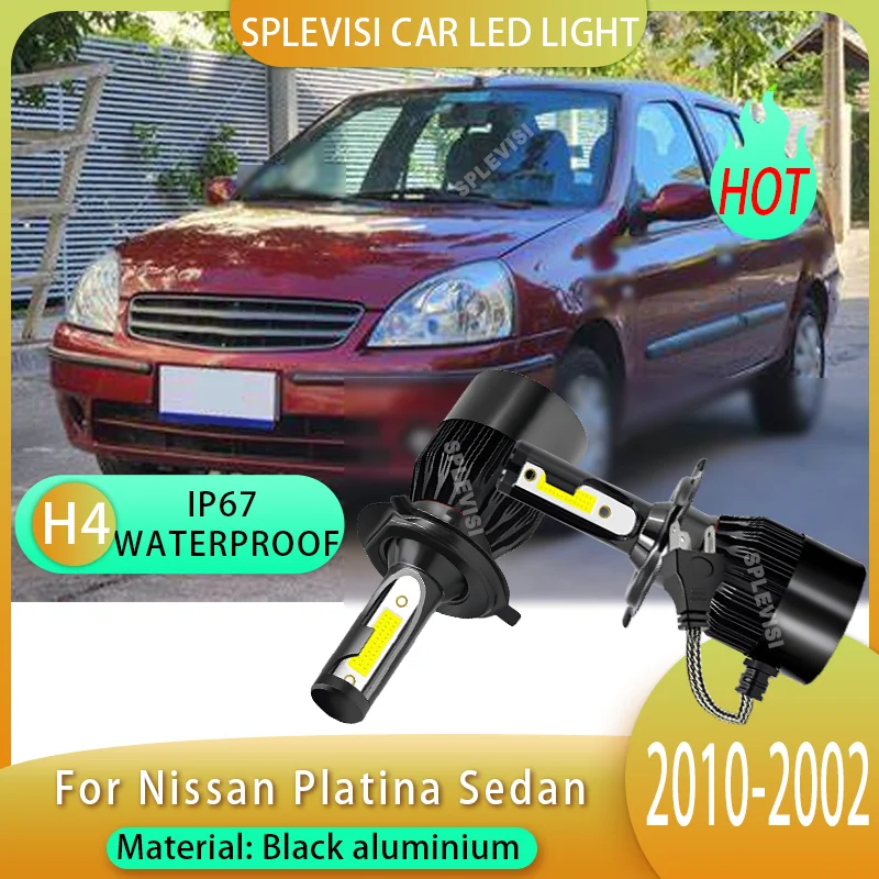 

2 шт., 12 В, 6000 К, светодиодные фары дальнего ближнего света, легко подходят для Nissan Platina Sedan 2010 2009 2008 2007 2006 2005 2004 2003 2002