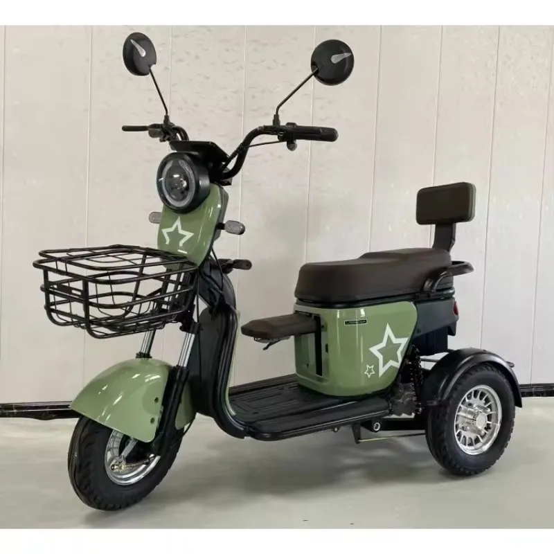 14Inch Electric Tricycle Three Wheels Adult Cargo Electric Bike 600w Vacuum