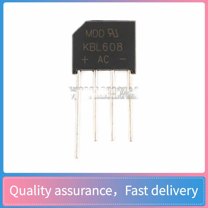 

5pcs KBL608 6A/800V Flat bridge Rectifier bridge pile Silicon bridge rectifier