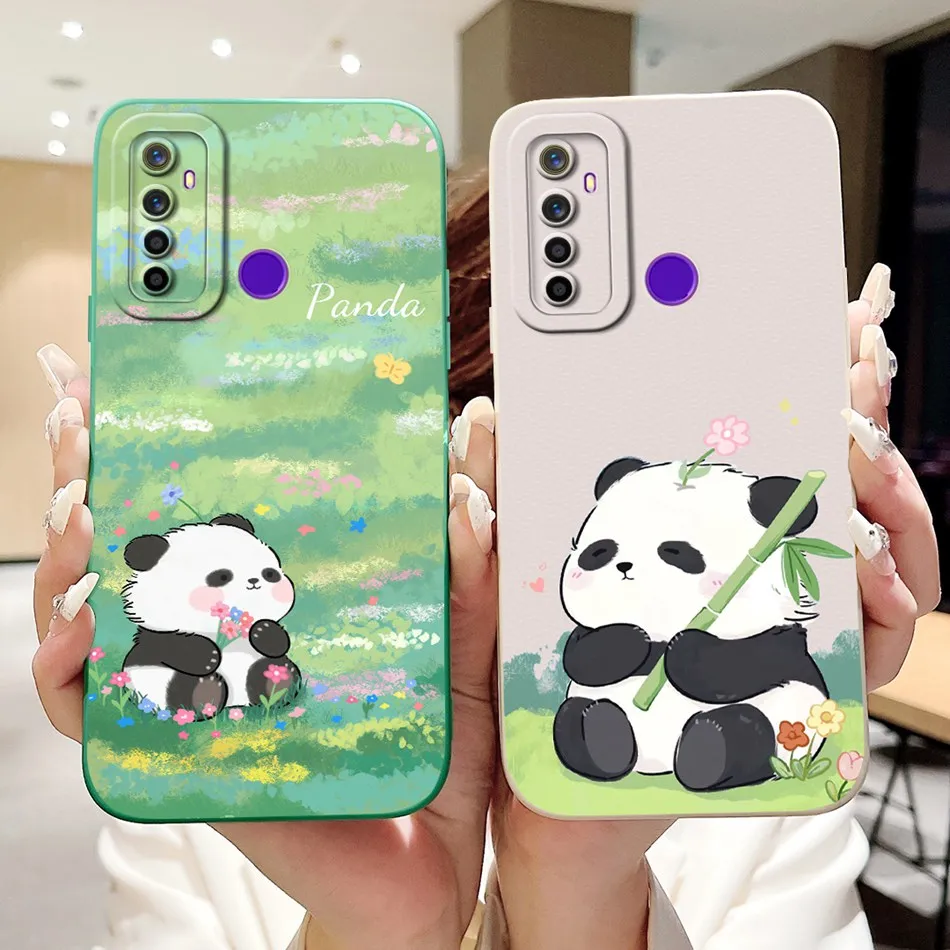 For Realme 5 5i 5s 5 Pro Cute Panda Rabbit Cartoon Soft Silicone Case For Realme5 5Pro Camera Protective Shockproof Phone Cases