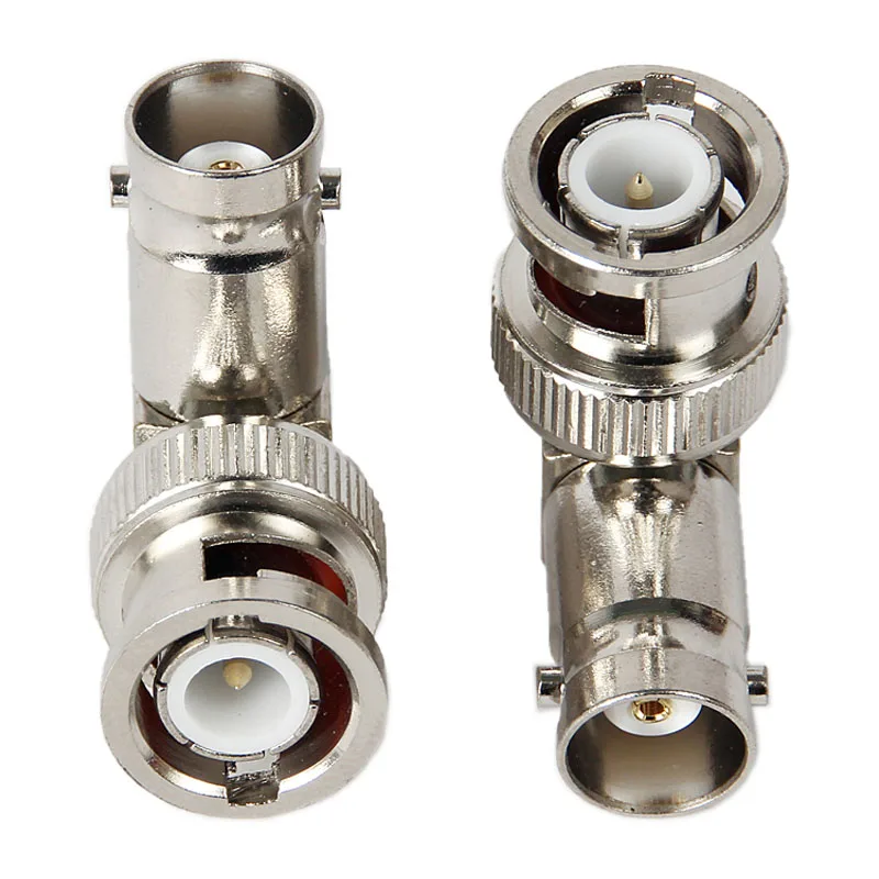 2PCS 90 Degree BNC Male to Female Right Angle Adapter - RF Coax Connector Elbow Adapter  Gold-Plated