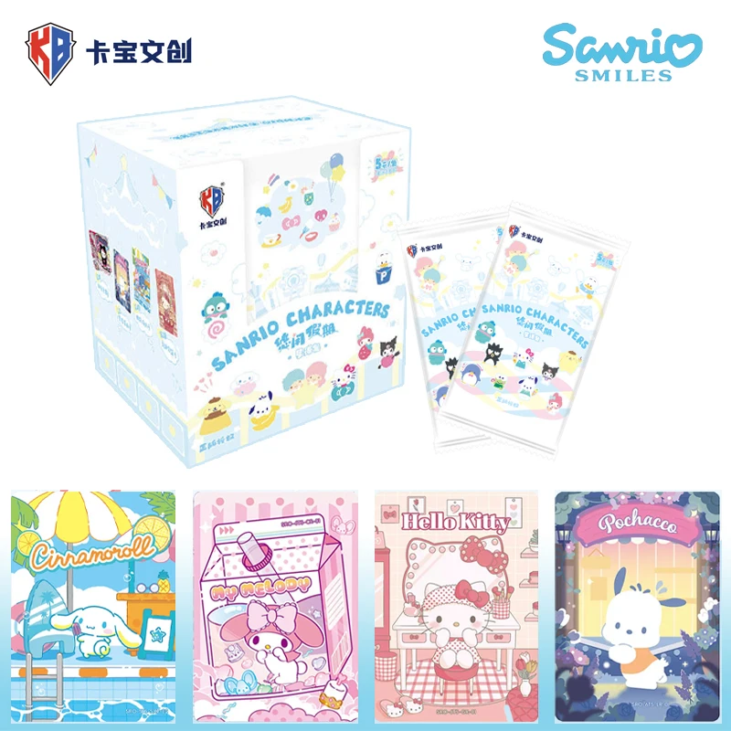 

KABAO Sanrio Family Card Leisure Holiday 6th Genuine Anime Cartoon Printing Collection Card Toy Ornaments Children Holiday Gifts