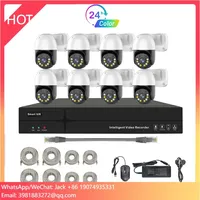 2025 New Dark Fighter Mini PTZ Camera Security Camera System 4K 8MP 8CH POE NVR Kit Face Car Number Plate License View Camera