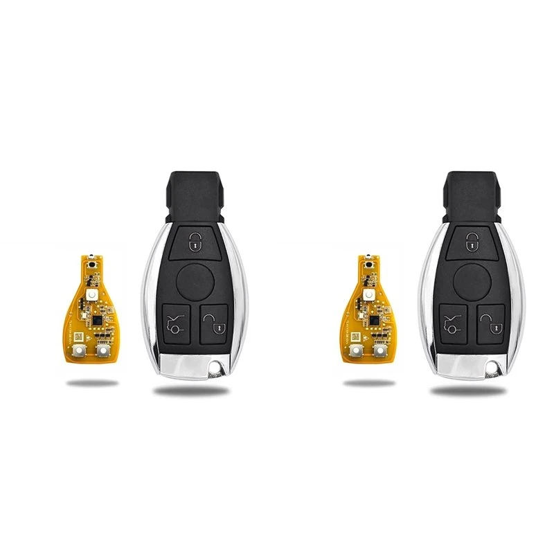 2X VVDI BE Key Pro 3 Button Remote Car Key For Mercedes Benz V4.2 PCB Remote Key Chip Improved Version 315/433Mhz