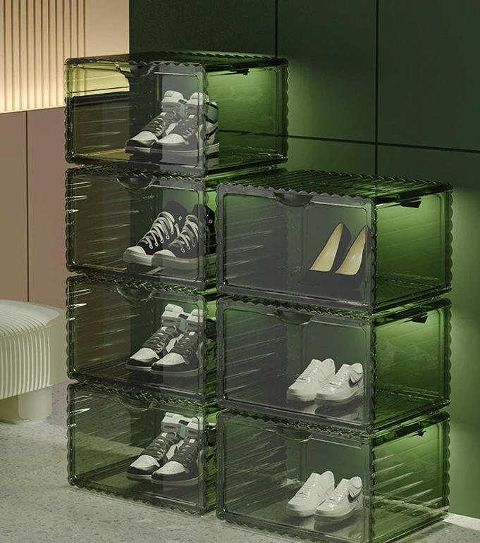 

New thickened shoe box storage box, transparent shoe cabinet, divine tool shoe storage and organization box