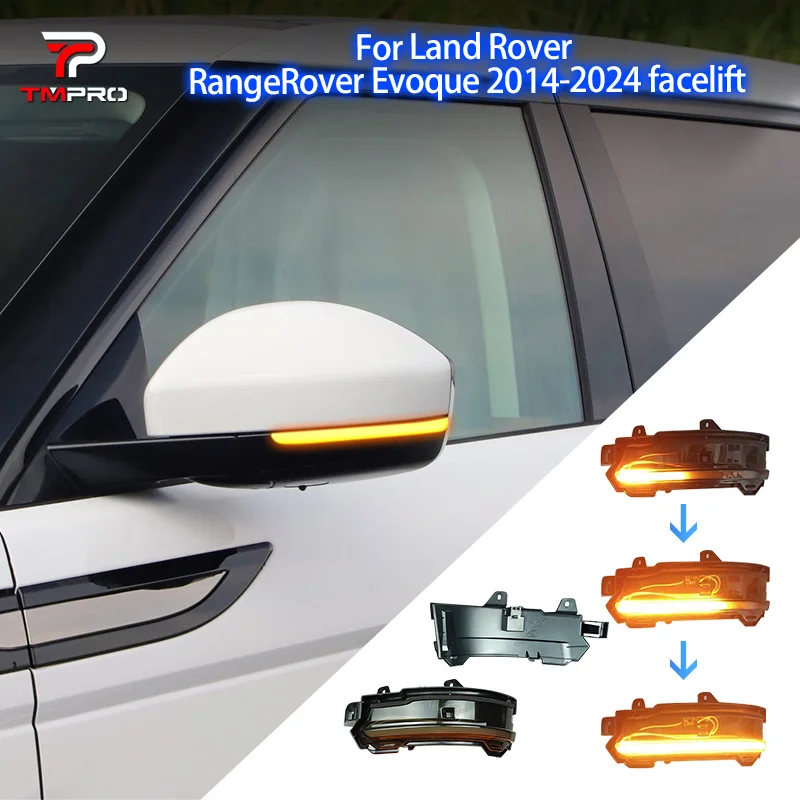 Sequential Dynamic LED Rearview Mirror Turn Signal Indicator Light For Land Rover Evoque Velar L560 Jaguar F-Pace X761 X540 