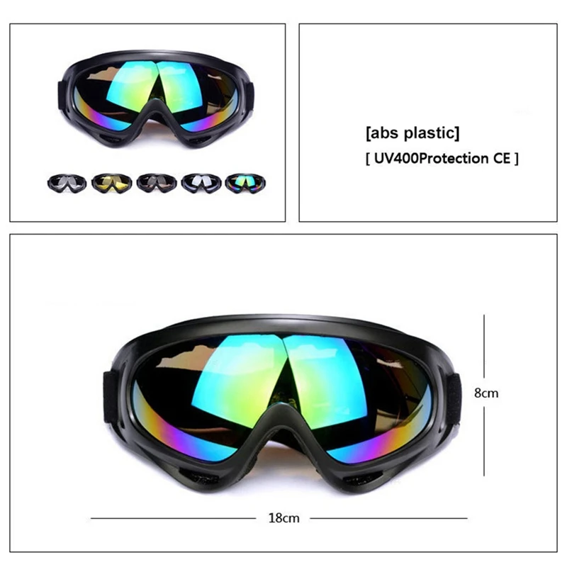 Occhiali da Snowboard da sci donna uomo maschera per occhiali da sci occhiali di protezione UV attrezzatura da sci invernale per adulti coperture per cappuccio per il viso caldo