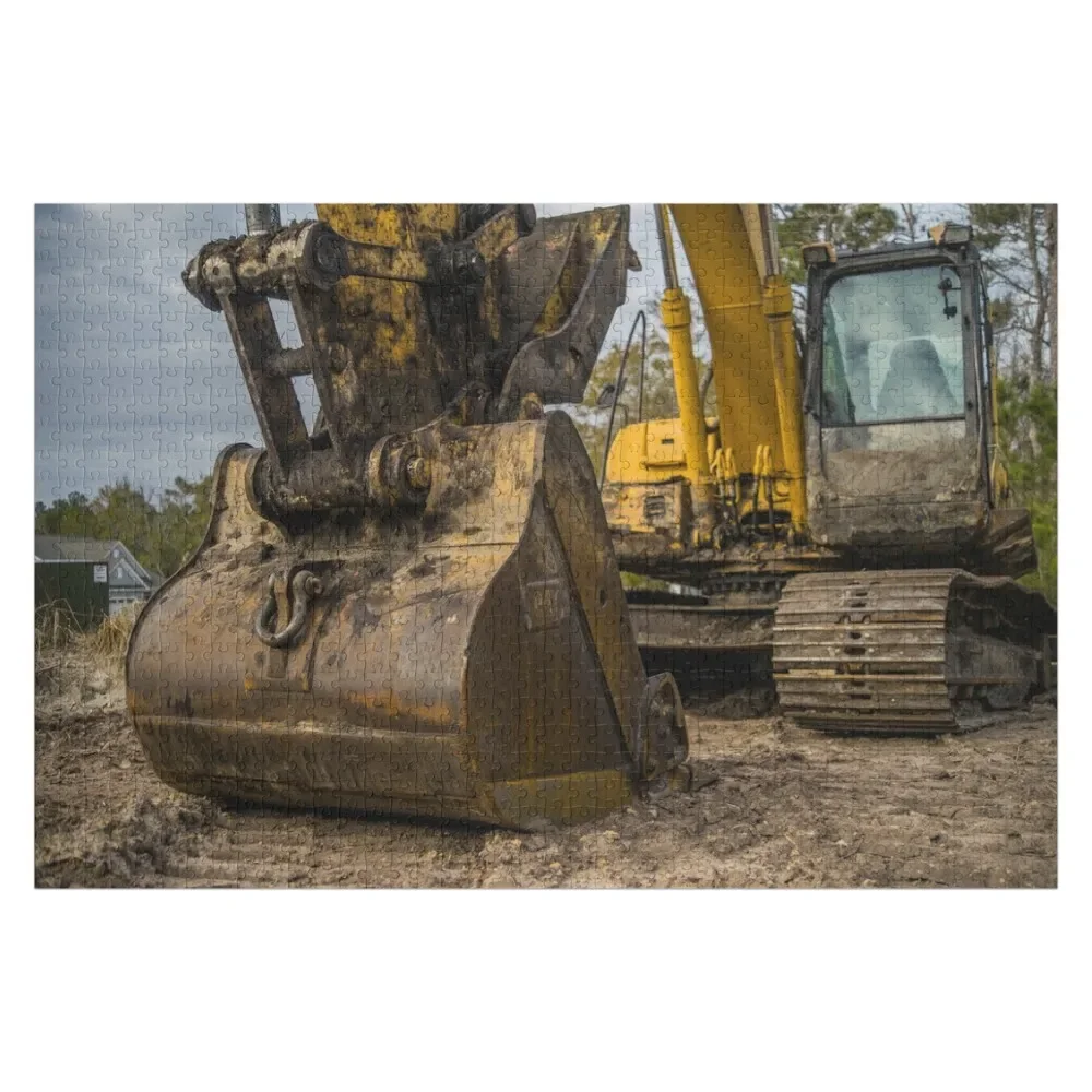 

Excavator 2 Jigsaw Puzzle Personalized Photo Gift Personalised Name Wood Adults Puzzle