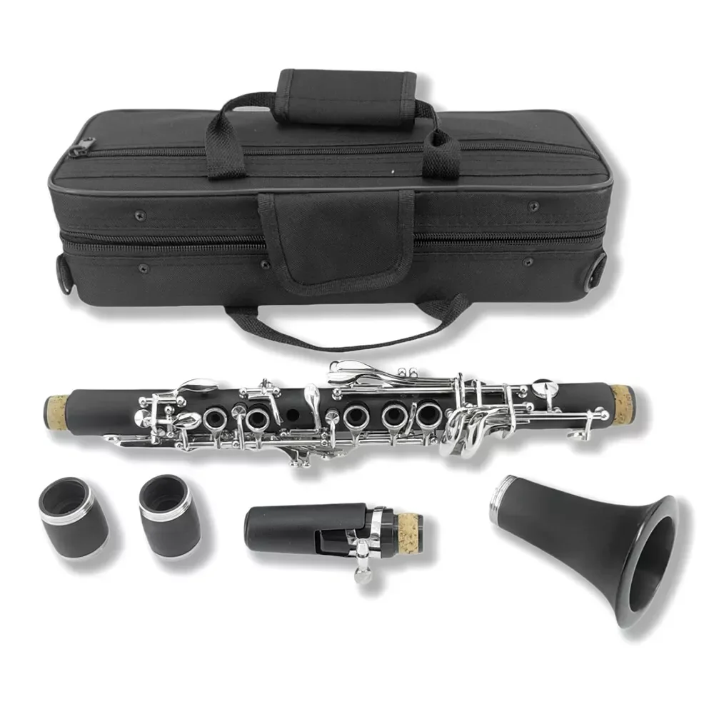 Ebonite Eb Key Clarinet - Professional, E flat, Black, 2 Barrels, Good Sound