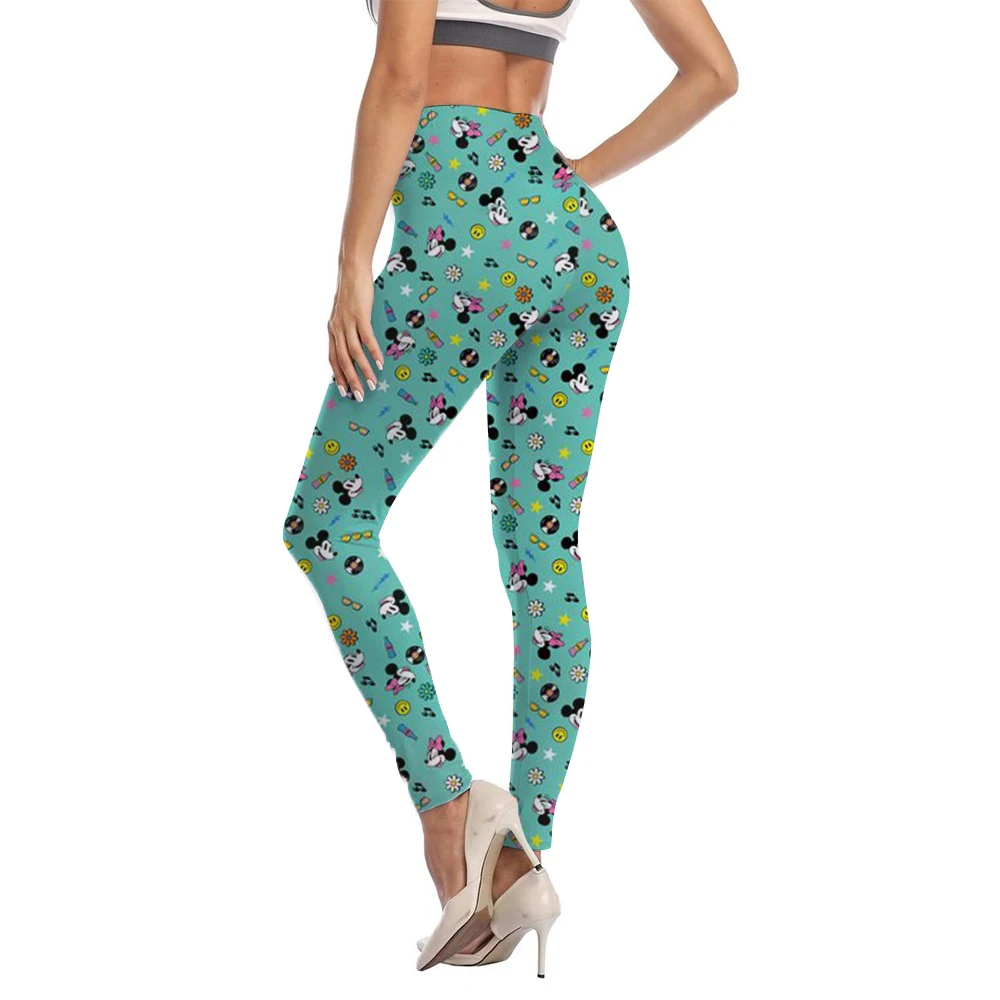 Mickey Mouse print Fashion Leggings Women Fitness Running Yoga Leggings Pants Energy Gym Tight Leggings Christmas Leggings