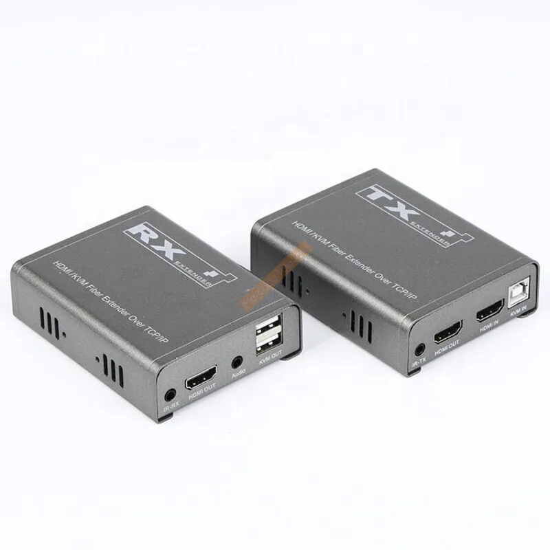 Imagem -05 - Hdmi Kvm Fiber Extender Hdmi com Usb2.0 sobre sc fc Port Cabo de Fibra Óptica Hdmi para Fiber Video Audio Transmitter Converter 20km