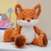 35cm Cute Fluffy Fox Lovely Plush Toy Soft Cartoon Orange Foxes Stuffed Doll Cuddly Plushie Doll Toy Children Birthday Gift