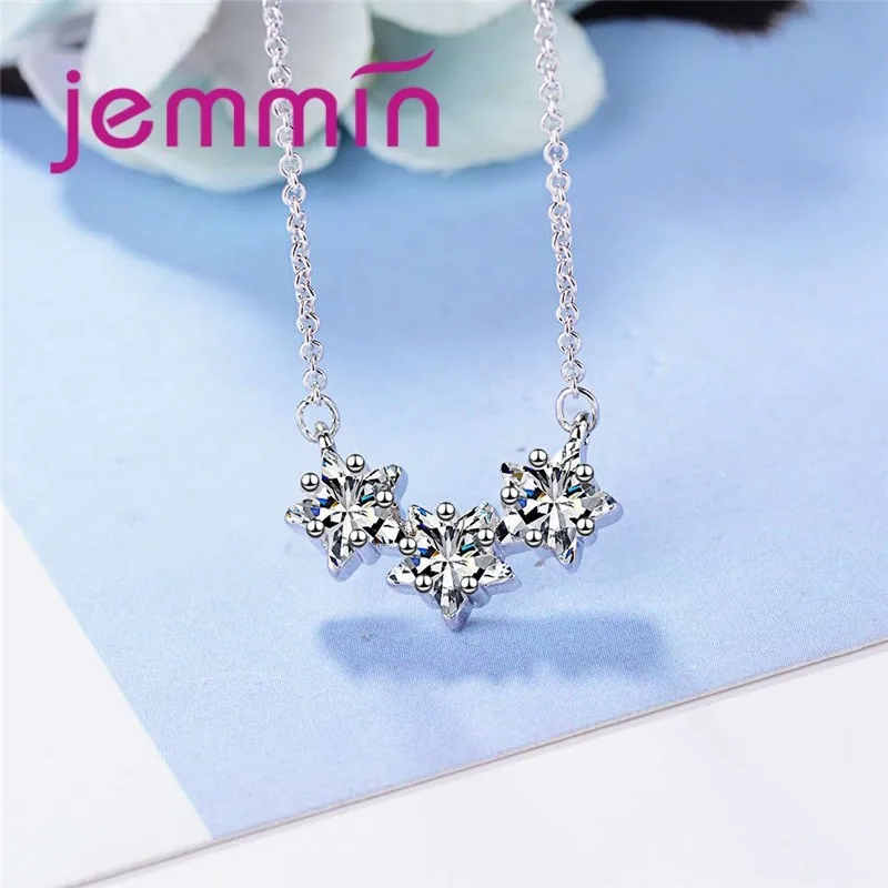 

Популярные модные ожерелья с подвеской в виде звезды для женщин и девочек, массивные ожерелья из стерлингового серебра 925 пробы с блестящим цирконием