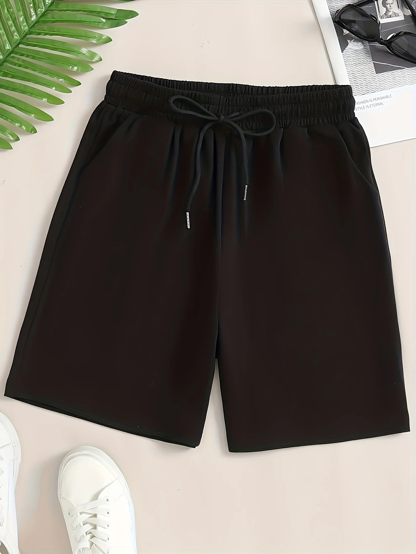 New summer ultra-thin quick-drying shorts five-quarter pants single-layer sports pants pajama pants men and women same style out