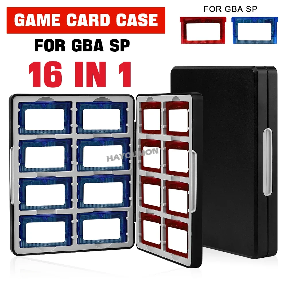 Portable 16 In 1 Game Card Storage Box for GBA SP Magnetic Storage Box 8 in 1 For GB GBC GBA Dustproof Anti-fall Gaming Access
