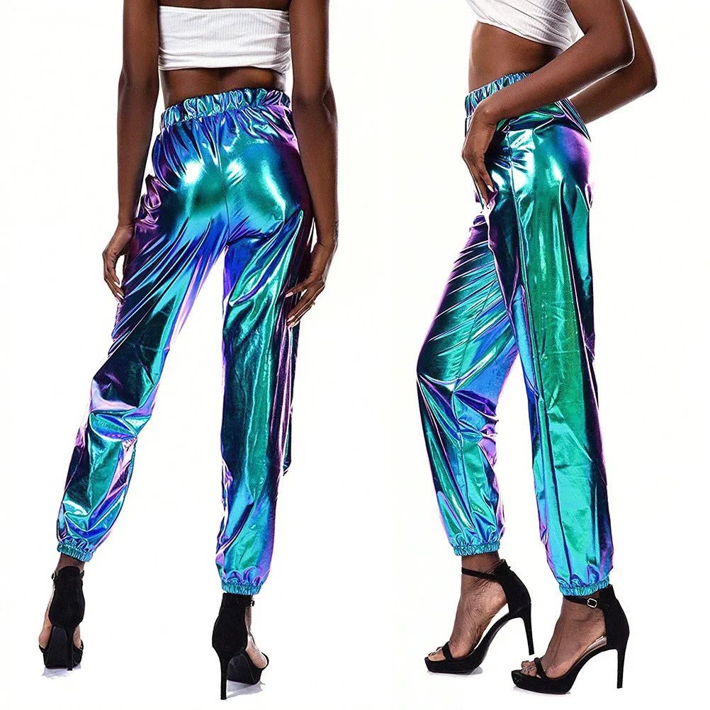 1PCS Soft Breathable Female Long Pants Loose Glittering Halloween Christmas Female Trousers Women Pants Jogger Pants Casual