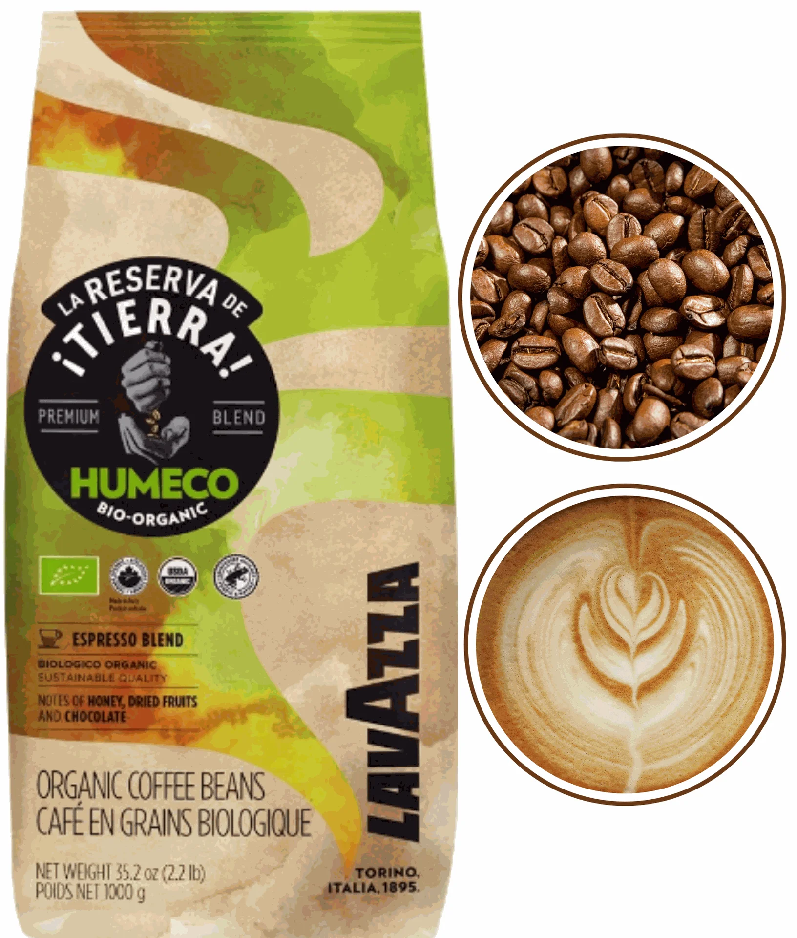 Lavazza La Reserva Tierra humeco kawa ziarnista bio 1kg