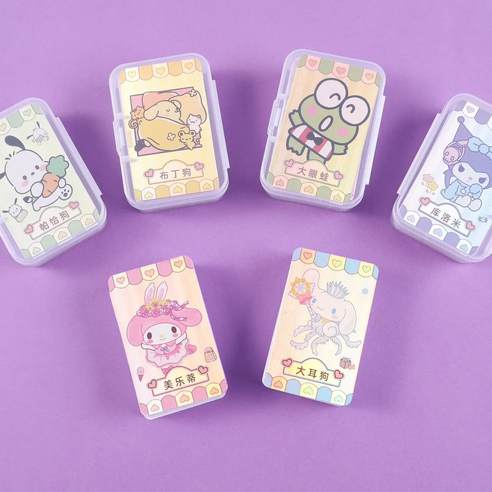 Juego de cartas Mini Sanrio Cinnamoroll Hello Kitty Kuromi Poker, juego de mesa, baraja de cartas, fiesta, juguetes para niños, juego de mesa, 20 cajas por juego