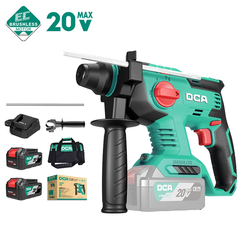 

DCA 20V Battery Brushless Light SDS-plus Adjustable Handle Power Hammer Drills