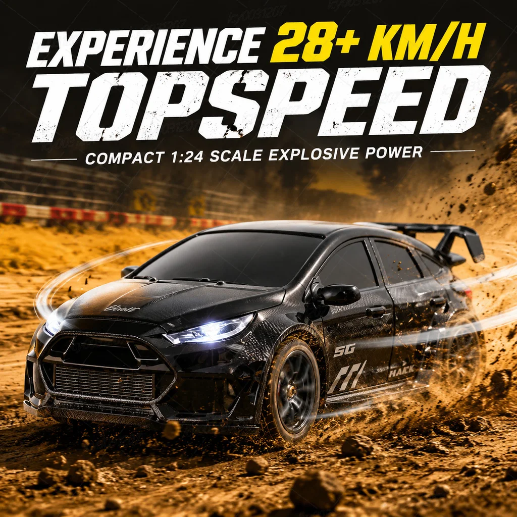 RTR MUSTANG 2.4G Drift Car 1:24 4WD Electric Remote Control Cars High Speed Racing Car 20KM/H RC Racing Car Toy for Children Boy
