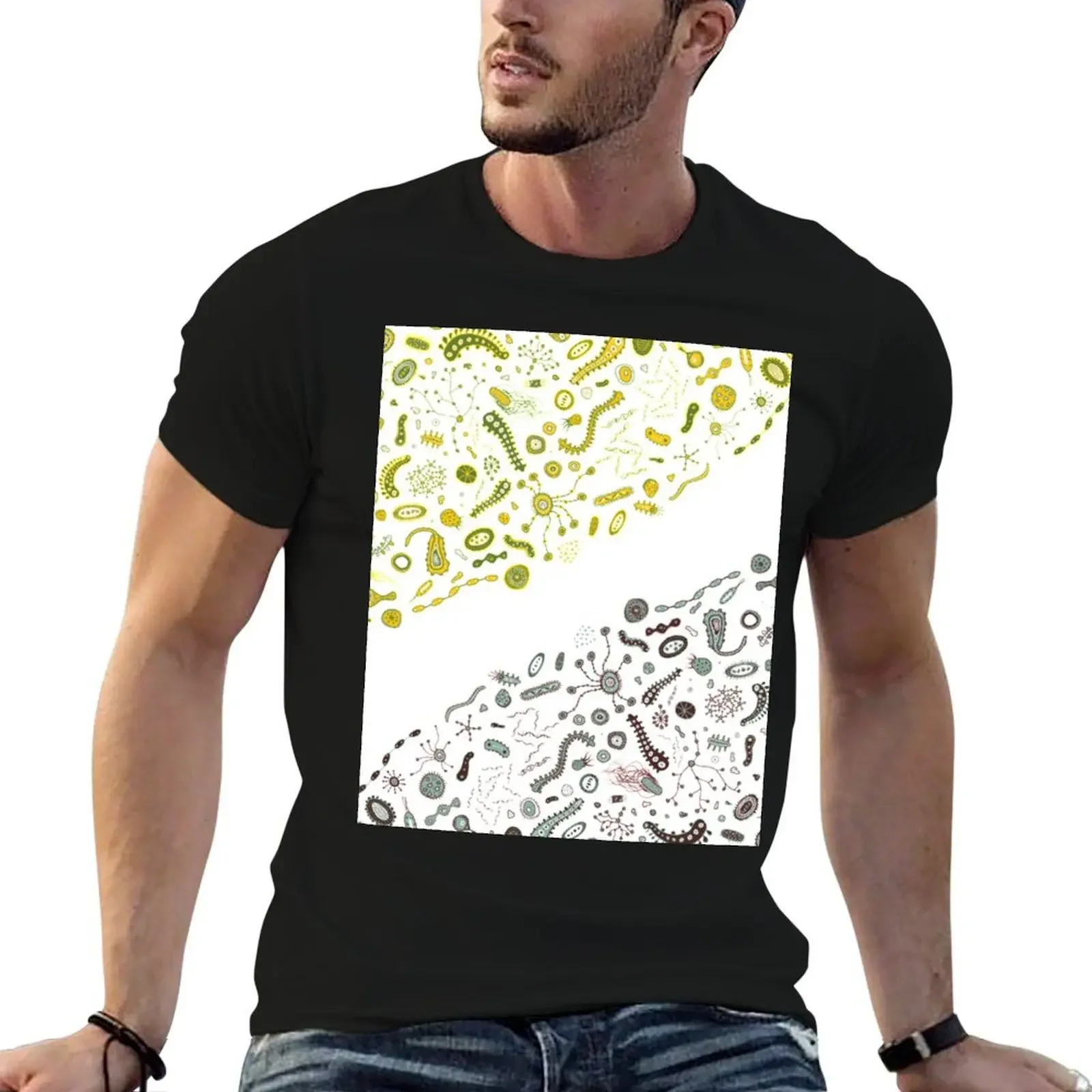 

Microbiome Microbiology - Bacteria Parasite Biology - Microscopic Life T-Shirt customizeds boys whites mens tall t shirts