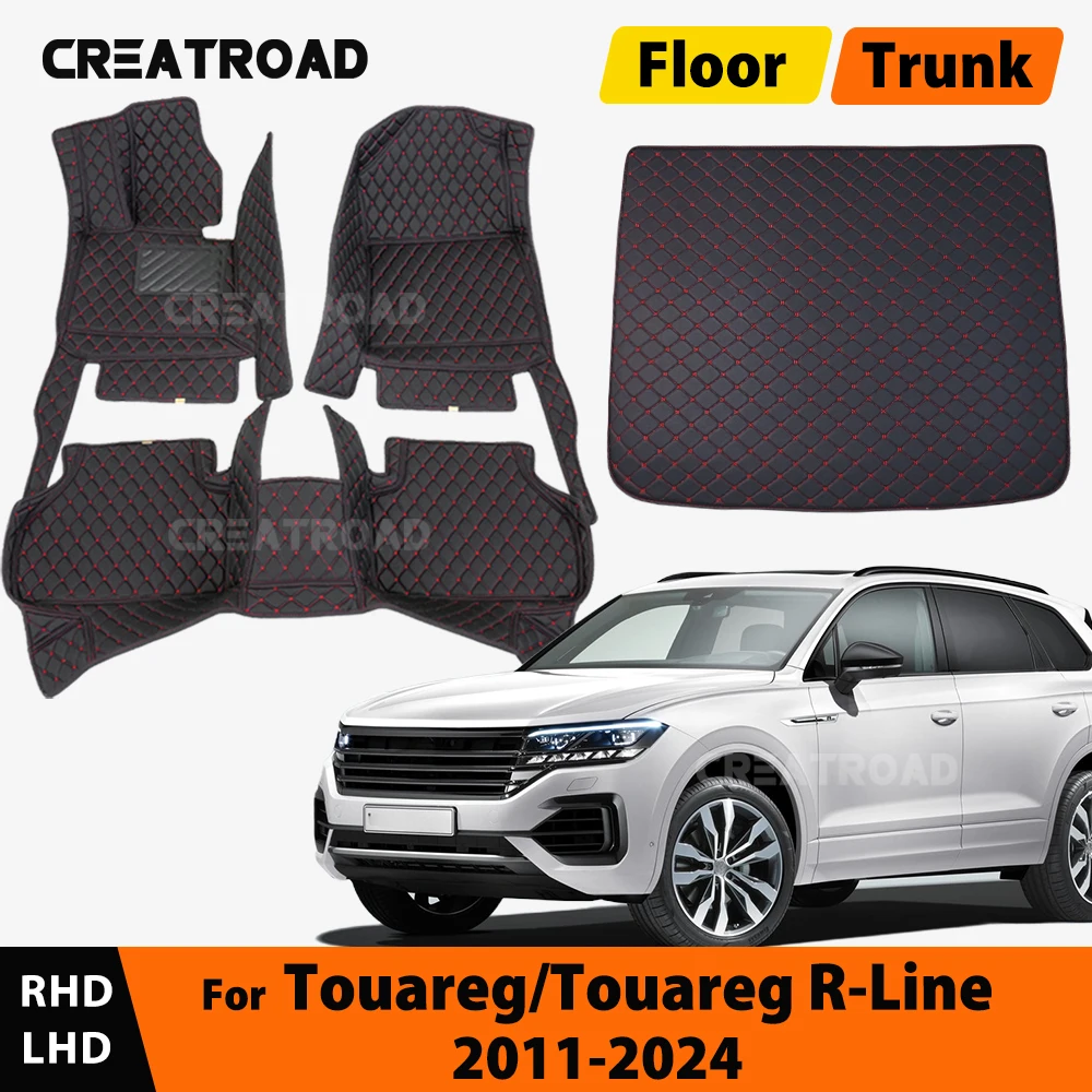 

Автомобильные коврики в багажник для Volkswagen Touareg/Touareg R-Line 2011-2024 2023, автомобильный коврик на заказ, аксессуары для интерьера