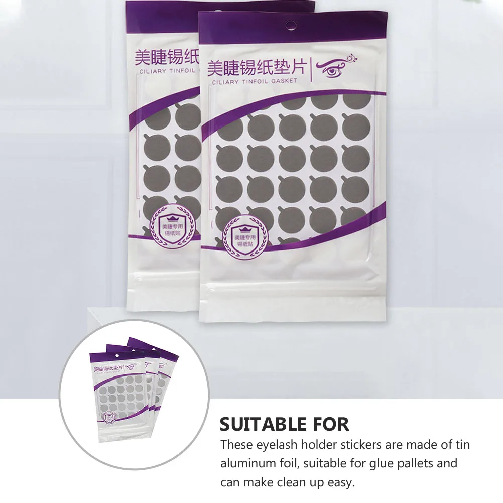 

3 Packs Waterproof Glue Stickers Tin Foil Eyelash Extension Sticker Pads Glue Pallet Holder For Lash Adhesive Easy