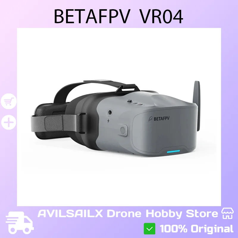 

BETAFPV VR04 Analog FPV Goggles New Version - 4.3 Inch 800*480 Resolution, 2000mAh Built-in Battery