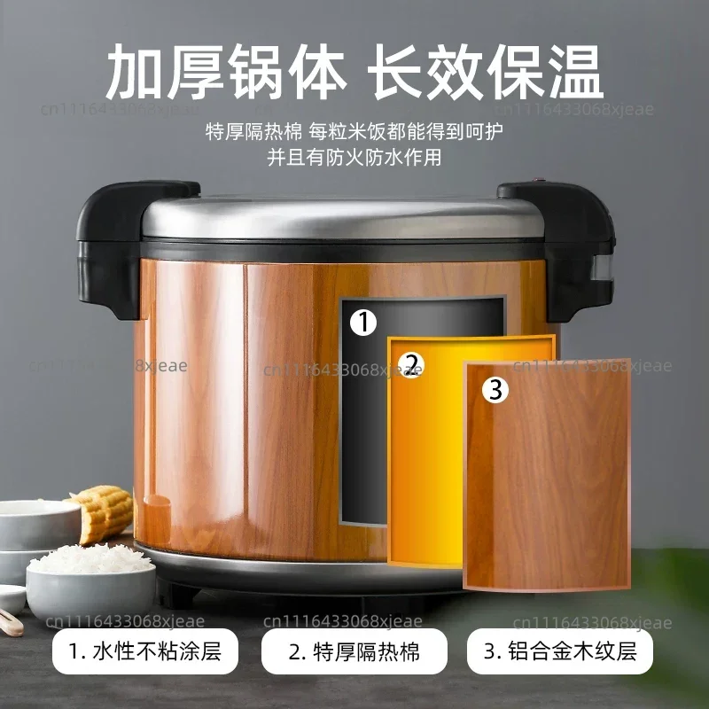 Commercial Rice Warmer High Capacity Stainless Steel Heating Bain & Marie Cafeteria Server
