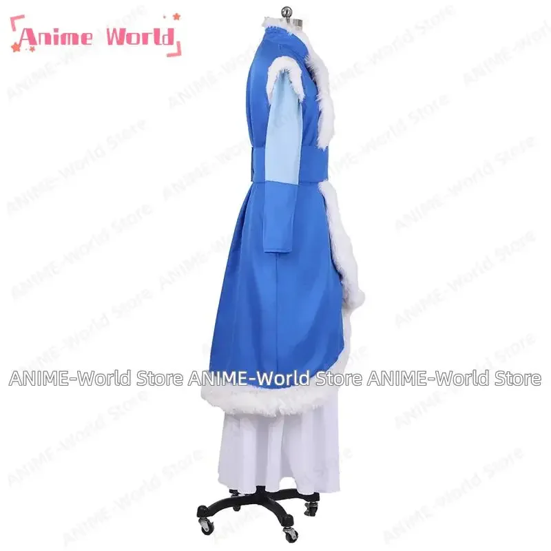 《Aangepast formaat》Anime Avatar Princess Yue Cosplay Kostuum Outfit Halloween Party Pruik