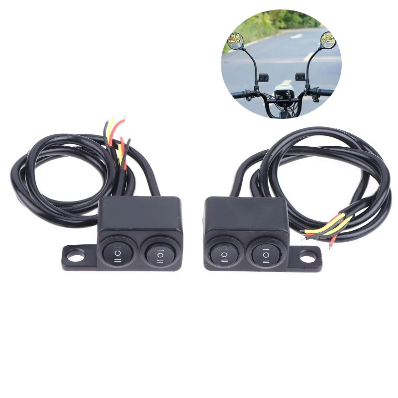 Handlebar Mount Two Three Gears Motorcycle Switch Connector Light On Off Button Quick Install for ATV E-Bike Replacement