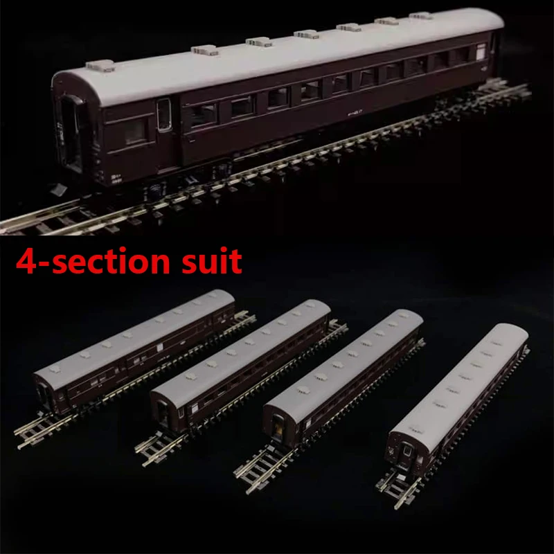 4 Abschnitte Kato Zug Modell 1/150 n Maßstab Schienen wagen 10-034 Japan National Railway alten Typ Personen wagen braun Modell Spielzeug