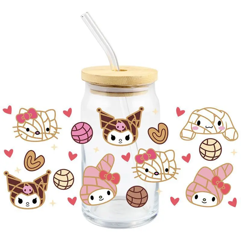 سانريو مرحبا كيتي كورومي ملصق كوب ، زجاج مائي ، ملصق ذاتي اللصق ، شارات نقل مقاومة للماء ، كرتون لطيف ، DIY ، uf ، DTF #6