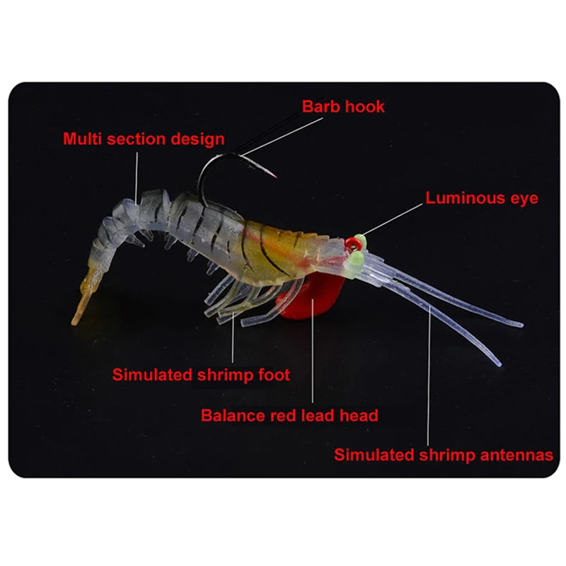 Imagem -04 - Simulação Artificial Macia da Atração do Camarão Wobblers da Isca para a Pesca Pcs 7g 13g 18g