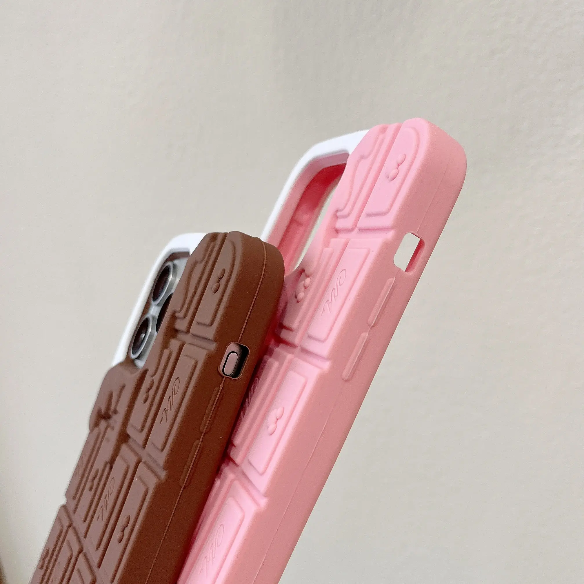 ثلاثية الأبعاد الشوكولاته الآيس كريم لينة سيليكون جراب هاتف آيفون 12 13 14 15 16 برو ماكس مكافحة الإفلات غطاء لطيف ملحقات الهاتف المحمول #3