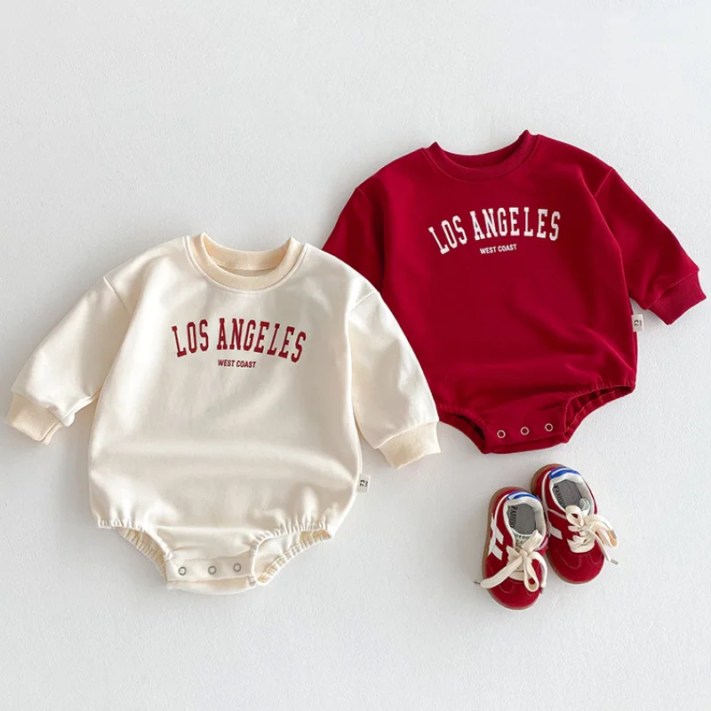 Somenie Baby Clothes, Spring and Autumn Wear, Long-sleeve Letter Ha Shirt, Triangle Hug Shirt,  Newborn Jumpsuit, Climb Suit