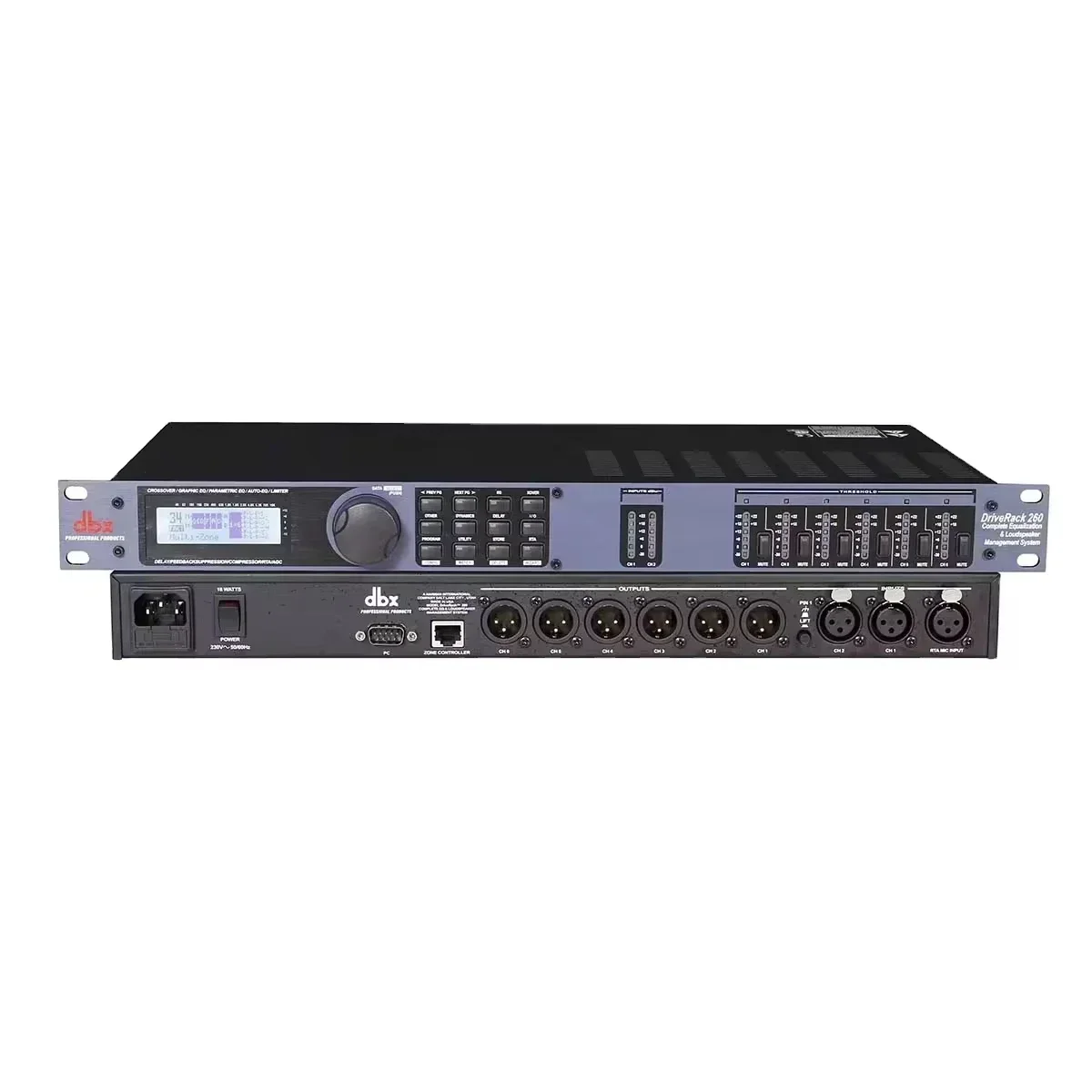 

Wholesale good quality dbx DriveRack 260 2 x 6 Signal Processor for 2 x 6 Loudspeaker Management System with Display