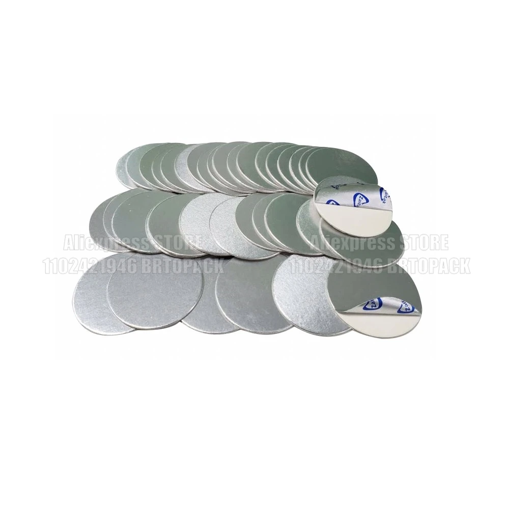 Induction Sealing Customized Size Plastic Laminated Aluminum Foil Lid Liners 300pcs for PP PET PVC PS ABS Glass Bottles