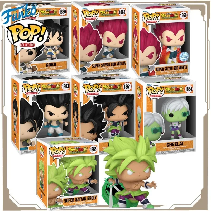 

В наличии Funko POP, оригинальная аниме-фигурка Dragon Ball Vegeta Gogeta Broly Cheelai, экшн-фигурка, игрушки для мальчиков и девочек, детский подарок