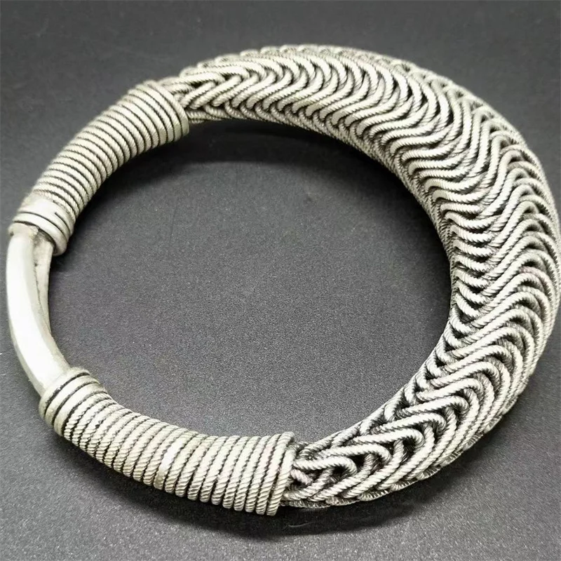 Mai Chuang/Handmade/Tibetan Silver High Quality Complex Weaving Process Bangles Personality Fashion Accessories Men Women Gift