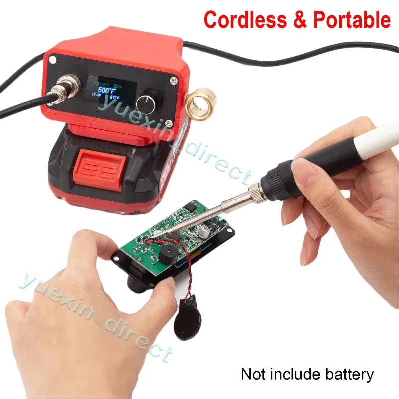 T12 Soldering Iron Cordless Soldering For Bauer 20V Battery Electric Digital Soldering Station For DIY Appliance Watch Repair