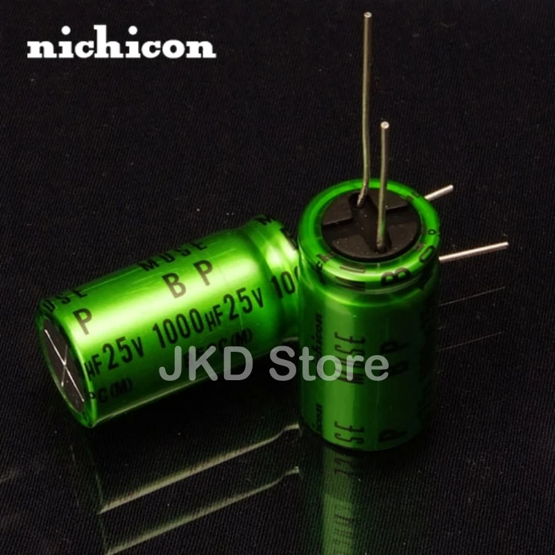 2pcs NEW Nichicon MUSE 1000uF 25V 16X31.5MM BP ES (Bi)Non Polar Non-polar Bipolar HiFi Audio Capacitor 25V1000UF 16X31.5