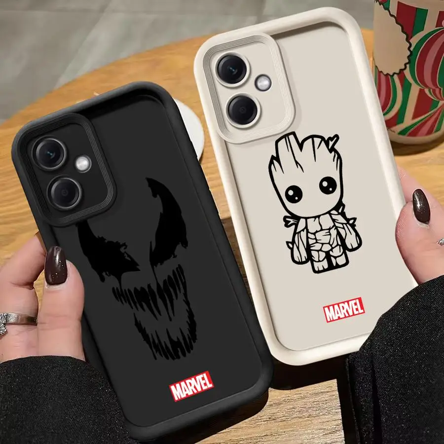 

Case for Xiaomi Redmi 13 14C A4 12C A1 Plus 12 A3 A2+ 13C A3X Soft Cover Marvel Venom Groot Logo