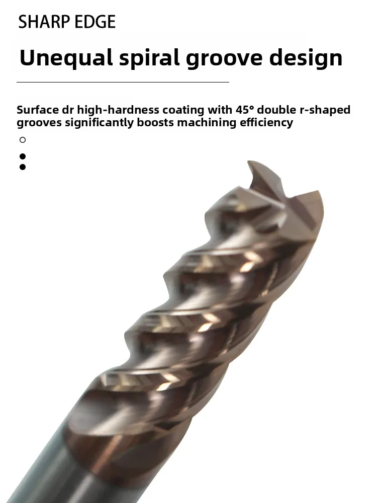 Hochhärte-Fräser HRC80 4F Hartmetall-Schaftfräser Extra Harte Flachfräser für Stahl und Edelstahl – Detail 4