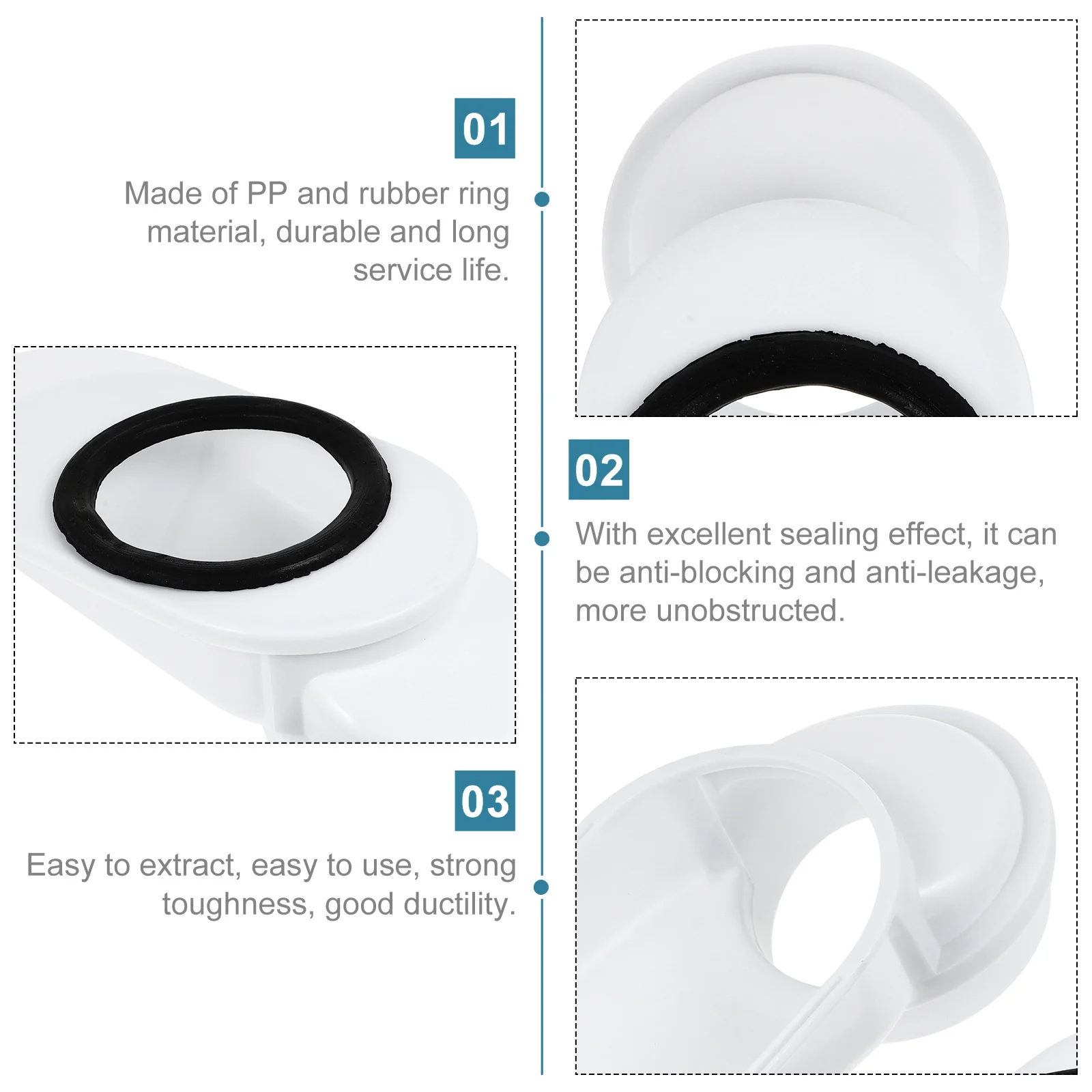 

Устройство переключения передач унитаза Прочный износостойкий пластик Регулировка материала для совместимого напольного выхода