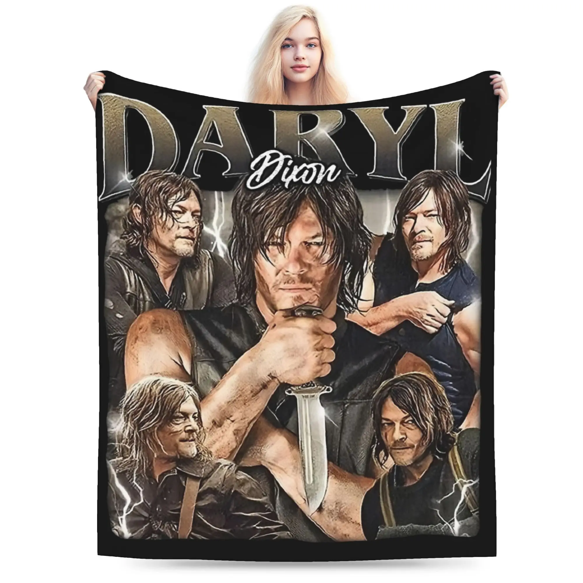 Daryls Dixon The Walking Dead Blankets Velvet Spring/Autumn   Multifunction Super Warm Throw Blanket for Home Bedroom Bedspreads
