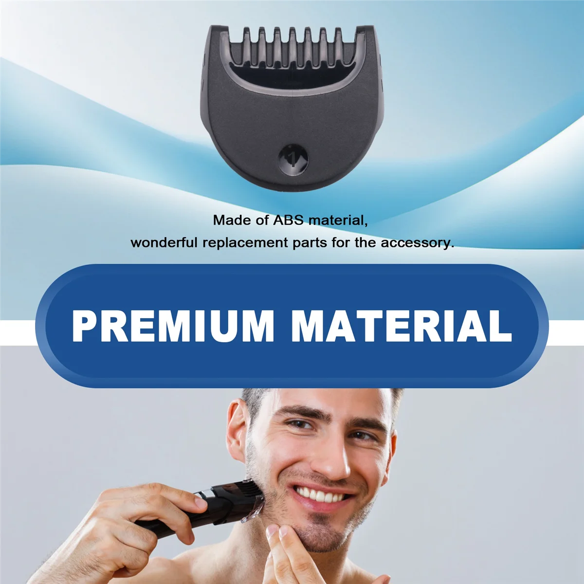 New Beard Trimmer Head, Replacement Shaver Trimmer Head with 5-Piece 1/2/3/5/7Mm Guide Comb Trimming Set for Braun Series 3