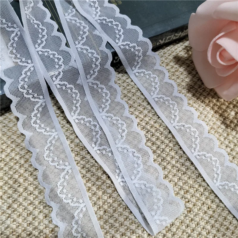 LS1176-1 Pink 2.2CM Smooth Lace Small Lace Clothing Splicing Sewing Accessories