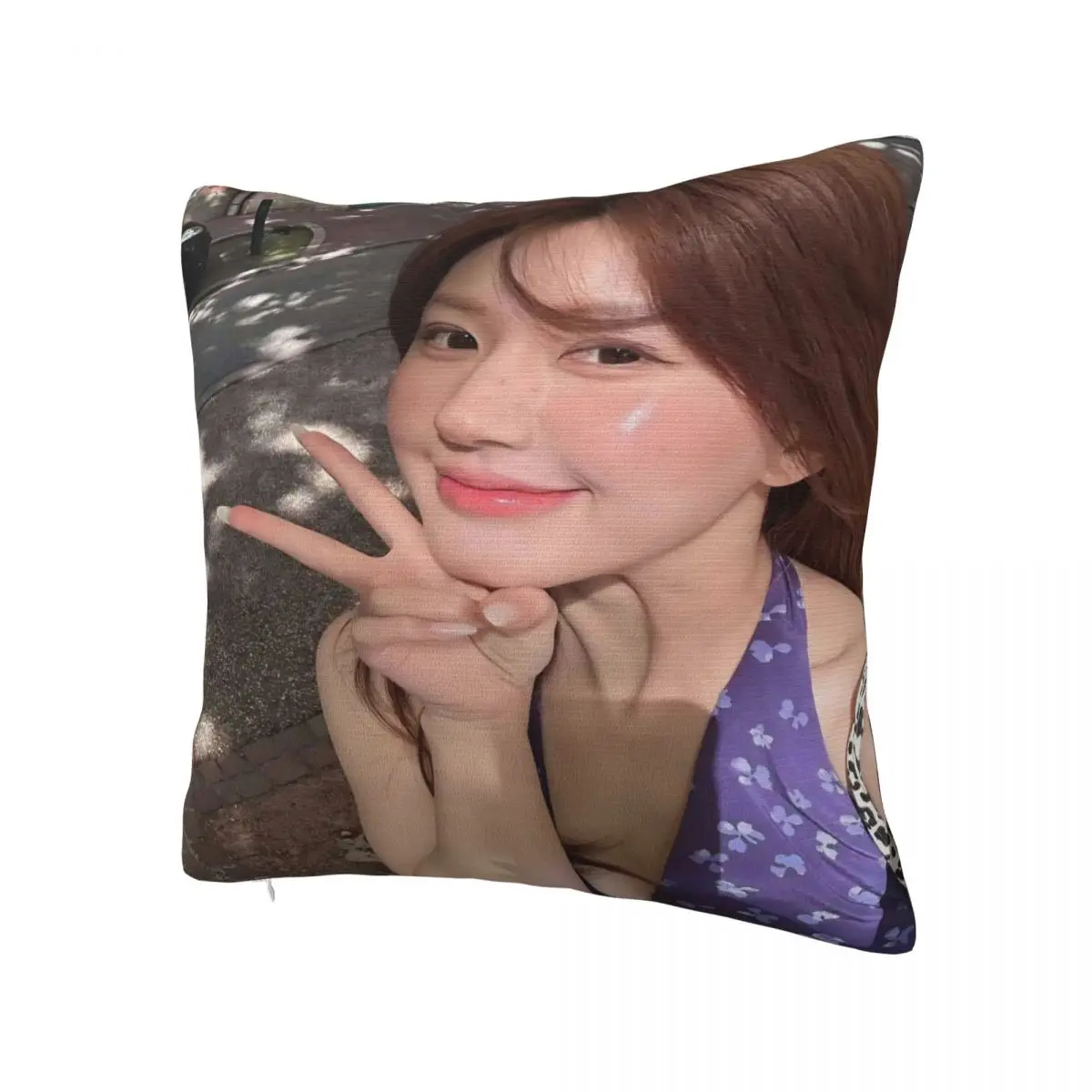 Zhao Lusi Pillow Case Rosy Cute Funny Pillow Cover Soft Design Cushion Cover Pillowcases For Living Room Chair